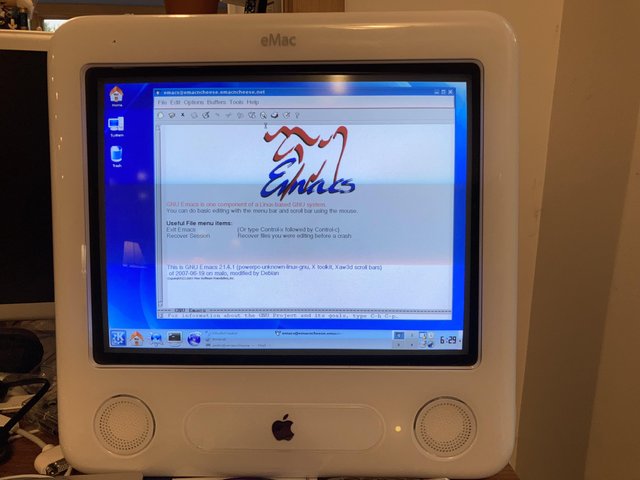 emacs running on an emac